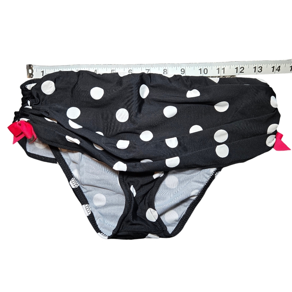 VENUS Black Bikini with White Dots and Pink Bows - Picture 13 of 13